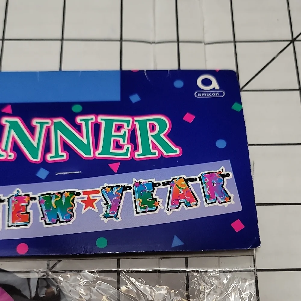 Ring in the New Year Letter Banner, NIP 7.3 Foot Banner for Parties‎